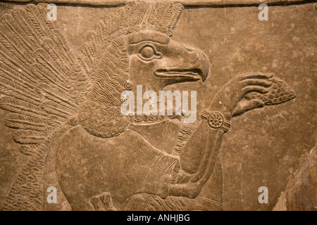 Parete assira carving presso il British Museum 3 Foto Stock