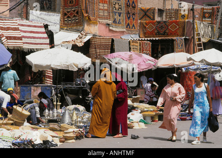 Il Marocco Marrakech Place Rahba mercato Kédima Foto Stock