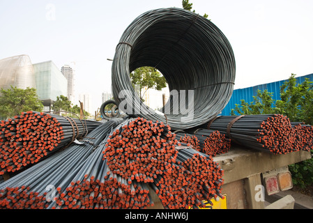 Aste metalliche e filo Foto Stock