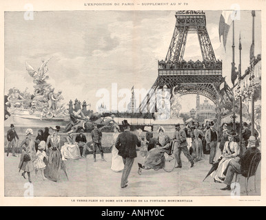 Parigi 1889 Tour Eiffel Foto Stock