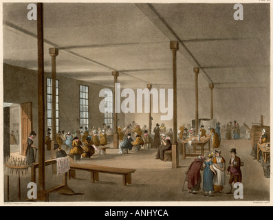 Un laboratorio di Londra 1809 Foto Stock