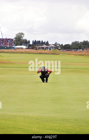 Tiger Woods, 2007 Open Championship, Carnoustie Scozia Scotland Foto Stock