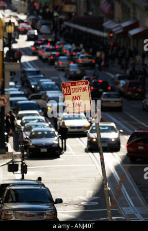 Nessun arresto in qualsiasi momento su Powell, San Francisco CA Foto Stock