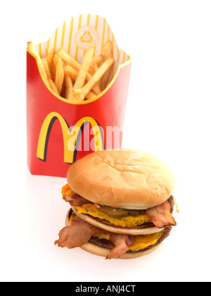 Double bacon cheeseburger Foto Stock