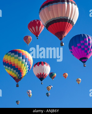 I palloni ad aria calda a Balloon Fiesta di Albuquerque nel New Mexico Foto Stock