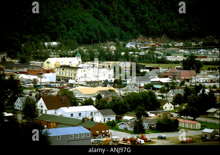 Skagway AK Alaska città di Skagway downtown edifici storici main street Alaskan village Foto Stock