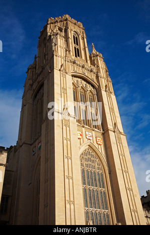 Il Wills Memorial Torre dell'Università di Bristol Foto Stock