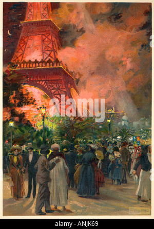 Parigi Torre Eiffel 1889 Foto Stock