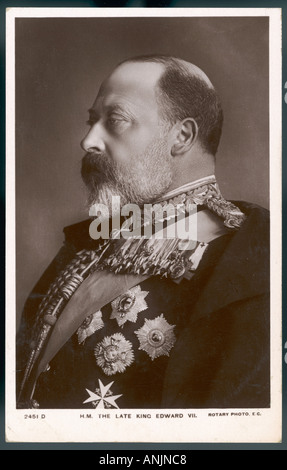 Edward VII 1910 cartolina Foto Stock