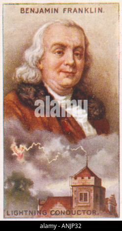 B.Franklin Cig. Card Foto Stock