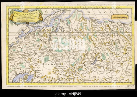 Mappa Russia Siberia 1764 Foto Stock