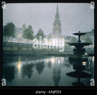 Trafalgar lantern slide Foto Stock