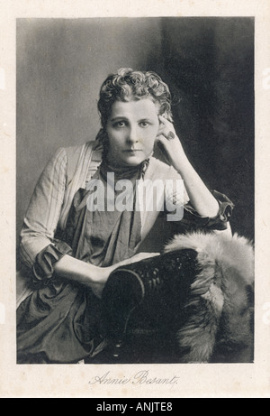 Annie Besant nel 1889 Foto Stock