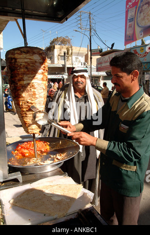 Shawerma giordani Döner Kebab food Foto Stock