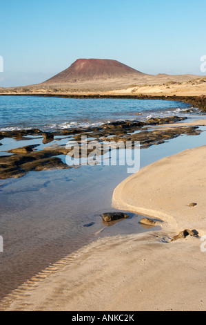Montaña Amarilla su La Graciosa island nelle isole Canay. Foto Stock