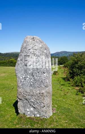 Pietra Giubilare Leusdon Dartmoor Devon England Regno Unito Foto Stock