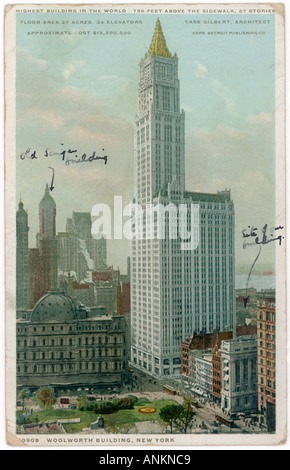 New York Woolworth Building Foto Stock