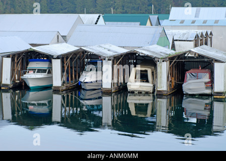 Rifugi in barca al Maple Bay Duncan Vancouver Island (Duncan), British Columbia, Canada Foto Stock