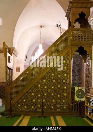 Il pulpito (minbar), la grande moschea di Aleppo, Siria Foto Stock