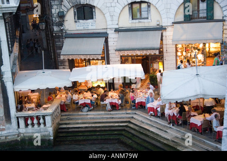 Ristorante in Canal Grande Venezia Foto Stock