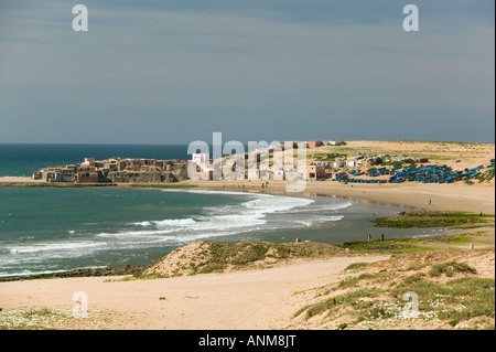 Il Marocco, Costa Atlantica, TIFNITE: la pesca costiera villaggio a sud di Agadir Foto Stock