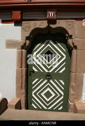 Porta di un graticcio in casa Schiltach Foto Stock