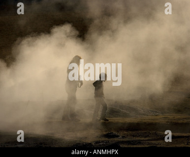 Namaskard Solfatara campo di solfatare fumanti sorgenti solforose sfiati Lago Myvatn Islanda Foto Stock