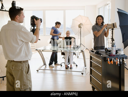 Business photo shoot in studio Foto Stock