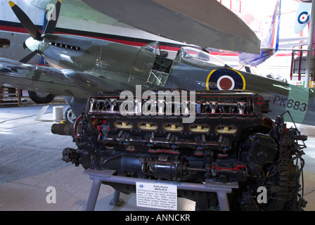 Motore di Spitfire Foto Stock