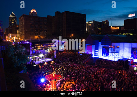 Ryan Shaw effettuando al Montreal Jazz Festival di Montreal, provincia del Québec in Canada. Foto Stock