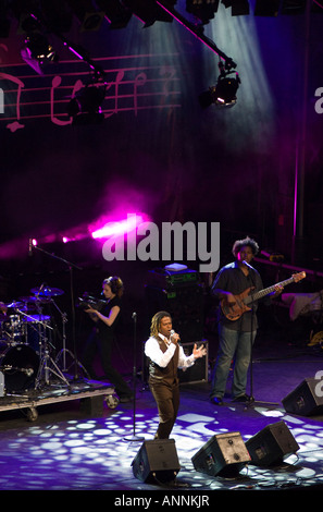 Ryan Shaw effettuando al Montreal Jazz Festival di Montreal, provincia del Québec in Canada. Foto Stock