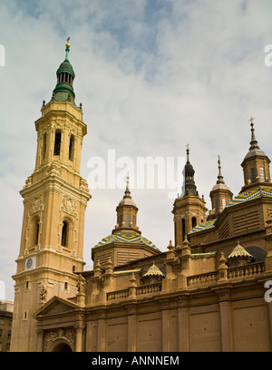 Alla Basílica del Pilar di Saragozza in Spagna Foto Stock