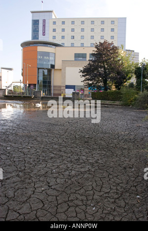 Giardini d'acqua Pond siccità - Hemel Hempstead - Hertfordshire Foto Stock