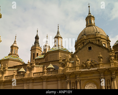 Alla Basílica del Pilar di Saragozza in Spagna Foto Stock