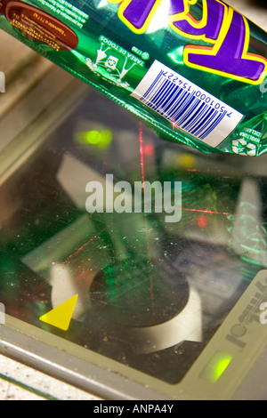 Scanner per codici a barre laser in Città del Messico MESSICO Foto Stock