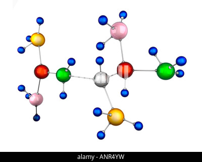 Formula chimica complessa modello molecola Foto Stock