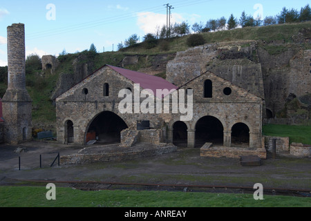 La fusione di un capannone.Blaenavon Ferriere. Blaenavon, Blaenau Gwent. Il Galles. Regno Unito. Foto Stock