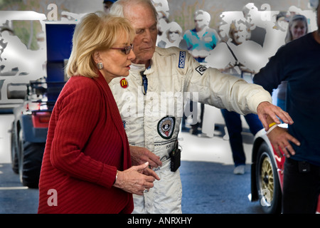 Paul Newman spiega racing a Barbara Walters per TV special Foto Stock