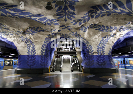 T-Centralen Stazione della Metropolitana, Stoccolma, Svezia Foto Stock