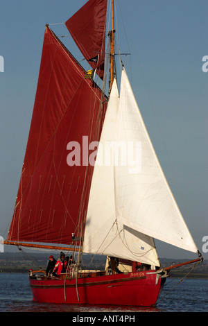 Gaff tradizionale truccate barche a vela Foto Stock