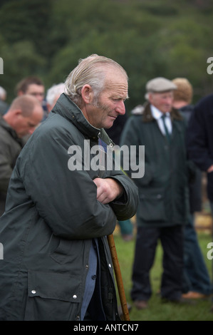 Pastore presso l annuale Muker agricoltura mostra Muker Swaledale Yorkshire Dales Inghilterra Foto Stock