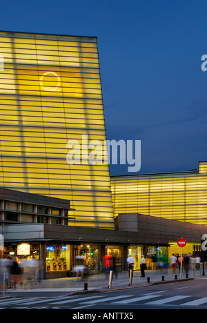 KURSAAL centro da Rafael Moneo e ZURRIOLA PROMENADE DI DONOSTIA SAN SEBASTIAN CITTÀ GUIPUZKOA Euskadi Spagna Foto Stock