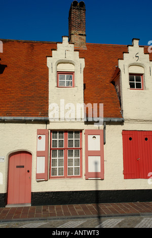 Godshuizen in Katelijnestraat (Bruges-Flanders-Belgio) Foto Stock