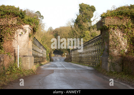 Xviii secolo obelisco ponte sopra il fiume Boyne a rosnaree oldbridge vicino al sito della battaglia del Boyne e Ford Foto Stock