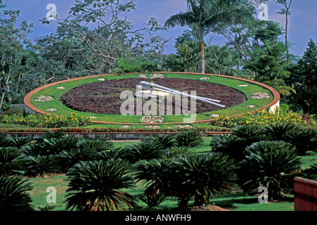 Repubblica Dominicana Santo Domingo jardin giardino botanico orologio Foto Stock