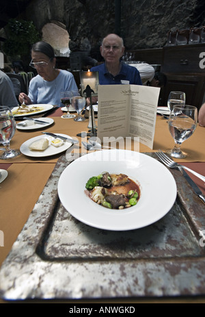 GUATEMALA ANTIGUA menu di degustazione presso la Casa Santo Domingo ristorante Foto Stock