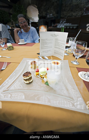 GUATEMALA ANTIGUA menu di degustazione presso la Casa Santo Domingo ristorante Foto Stock