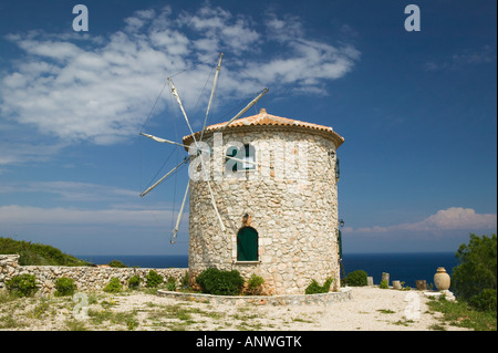 Grecia Isole Ionie, Zante, capo Skinari: Capo Skinari Windmill House Foto Stock