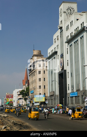 INDIA, nello Stato del Tamil Nadu, Chennai: Broadway Chandra Bose Road Foto Stock