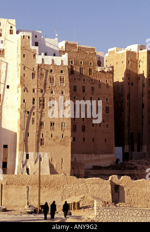 Asia, Medio Oriente, Repubblica dello Yemen, Shibam Hadramaut Foto Stock